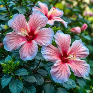 Гибискус садовый Тропикал Сан купить по цене от 293р. в интернет-магазине «Посадика» с доставкой почтой в в Тюкалинске и по всей России – [изображение №1].