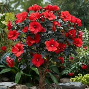Гибискус Миднайт Роуз купить по цене от 269р. в интернет-магазине «Посадика» с доставкой почтой в в Тюкалинске и по всей России – [изображение №1].